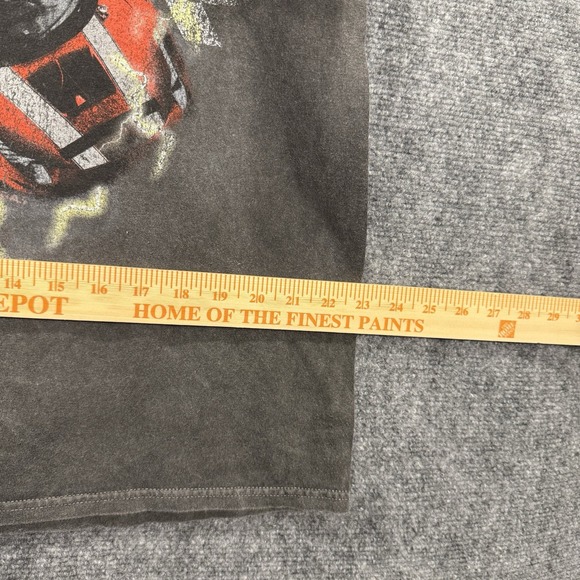 Vintage Alpha Mens T Shirt Large Black Racing Car Graphic‎ The Storm Y2K - Picture 5 of 6